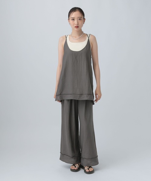 LEPSIM(レプシィム)の「リネンブレンドワイドパンツ 839443(その他パンツ・レディース・アイボリー/ライトグリーン/チャコールグレー・FREE)」の15枚目の写真