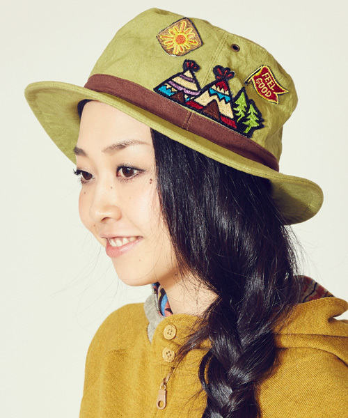 チャイハネ(チャイハネ)の「【チャイハネ】ティピーワッペン バケットハット(ハット・メンズ・キナリ/ブラウン/ブルー/カーキ・FREE)」の1枚目の写真