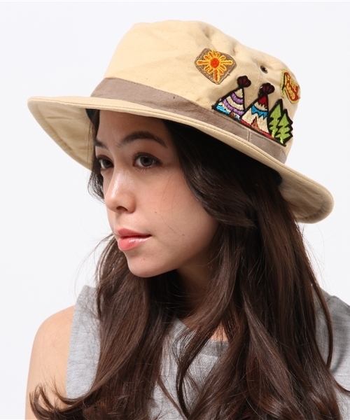 チャイハネ(チャイハネ)の「【チャイハネ】ティピーワッペン バケットハット(ハット・メンズ・キナリ/ブラウン/ブルー/カーキ・FREE)」の2枚目の写真