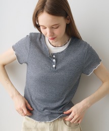 henley neck border T / ヘンリーネックボーダーT