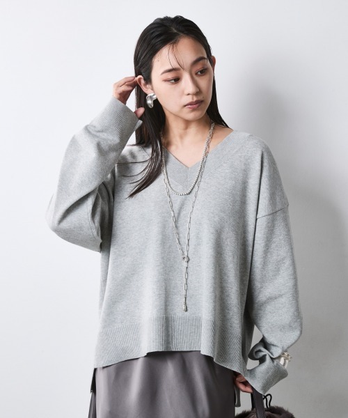 【即完Sサイズ❗️】超希少❗️STONE 　ニットセーター　極美品❣️ Vネックニット＜大きいサイズ有＞シックスタイル（ニット/セーター