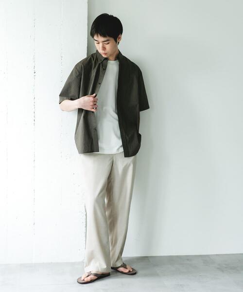 URBAN RESEARCH DOORS(アーバンリサーチドアーズ)の「ストライプボタンダウン ショートスリーブシャツ(シャツ/ブラウス・メンズ・ブラウン系その他/ホワイト系その他・MEDIUM/LARGE)」の10枚目の写真