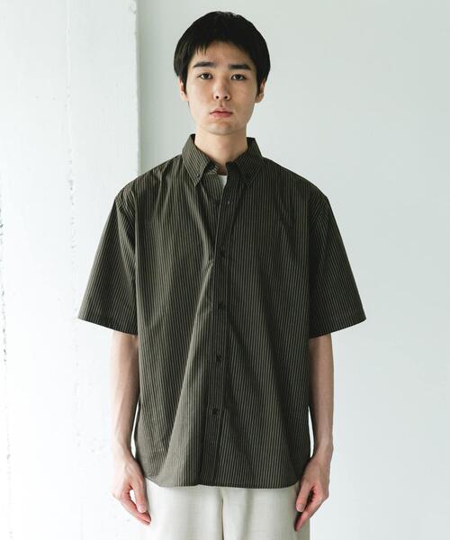 URBAN RESEARCH DOORS(アーバンリサーチドアーズ)の「ストライプボタンダウン ショートスリーブシャツ(シャツ/ブラウス・メンズ・ブラウン系その他/ホワイト系その他・MEDIUM/LARGE)」の12枚目の写真
