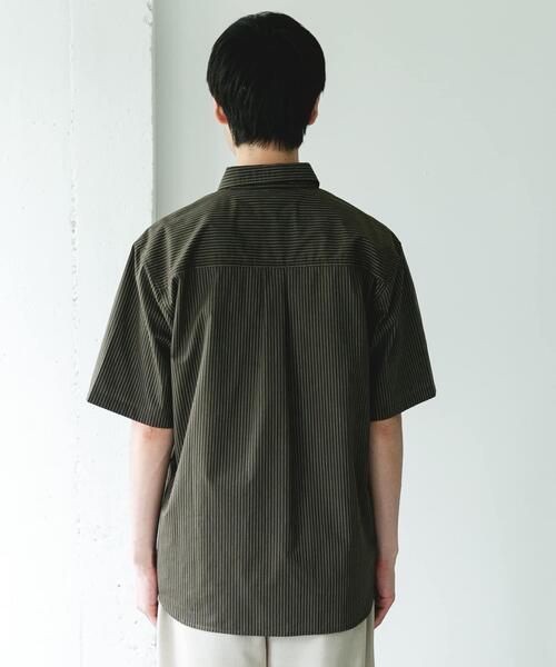 URBAN RESEARCH DOORS(アーバンリサーチドアーズ)の「ストライプボタンダウン ショートスリーブシャツ(シャツ/ブラウス・メンズ・ブラウン系その他/ホワイト系その他・MEDIUM/LARGE)」の14枚目の写真