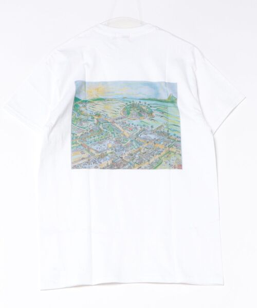 URBAN ISLAND SOCIETY(アーバンアイランドソサエティ)の「【アートTシャツ】ショートスリーブ 「DREAM ISLAND」 by Sakuma Art / URBAN ISLAND SOCIETY(アーバンアイランドソサエティ)(Tシャツ/カットソー・メンズ・ホワイト・MEDIUM/SMALL/X-LARGE/LARGE)」の2枚目の写真