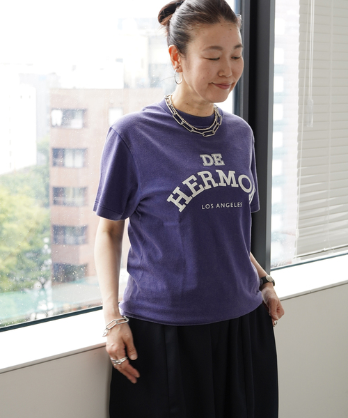 JOURNAL STANDARD LUXE(ジャーナルスタンダード ラックス)の「Faint Print T(Tシャツ/カットソー・レディース・レッド/パープル・MEDIUM/SMALL)」の3枚目の写真