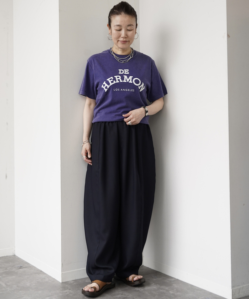 JOURNAL STANDARD LUXE(ジャーナルスタンダード ラックス)の「Faint Print T(Tシャツ/カットソー・レディース・レッド/パープル・MEDIUM/SMALL)」の4枚目の写真