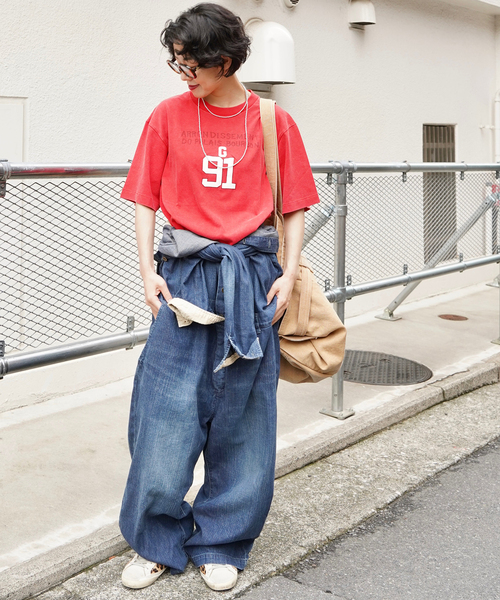 JOURNAL STANDARD LUXE(ジャーナルスタンダード ラックス)の「Faint Print T(Tシャツ/カットソー・レディース・レッド/パープル・MEDIUM/SMALL)」の9枚目の写真