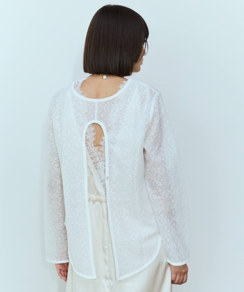 flaeu（フラユ）の「4WAY Back Open Sheer Pullover（Tシャツ/カットソー・レディース・ブラウン/ブラック/ホワイト・FREE）」の11枚目の写真