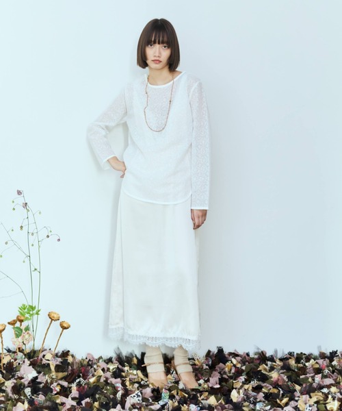 flaeu（フラユ）の「4WAY Back Open Sheer Pullover（Tシャツ/カットソー・レディース・ブラウン/ブラック/ホワイト・FREE）」の16枚目の写真