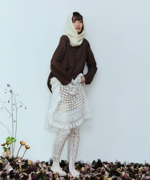 flaeu（フラユ）の「4WAY Back Open Sheer Pullover（Tシャツ/カットソー・レディース・ブラウン/ブラック/ホワイト・FREE）」の8枚目の写真