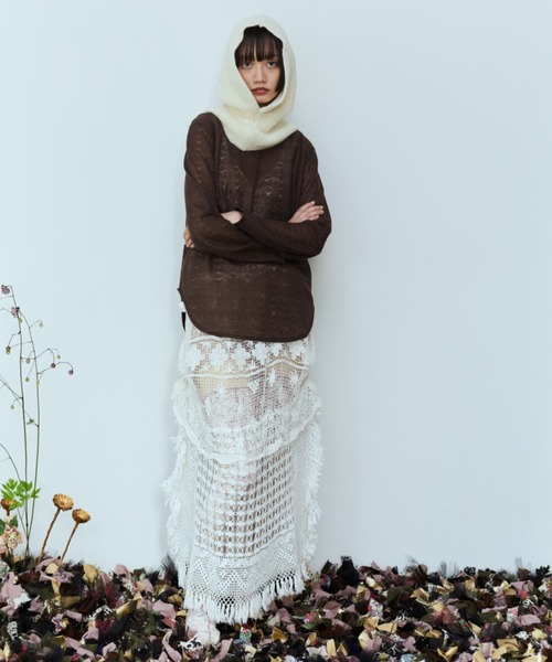 flaeu（フラユ）の「4WAY Back Open Sheer Pullover（Tシャツ/カットソー・レディース・ブラウン/ブラック/ホワイト・FREE）」の9枚目の写真