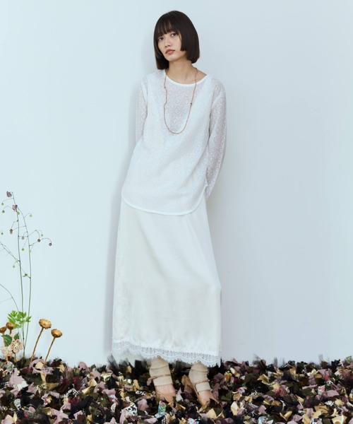 flaeu（フラユ）の「4WAY Back Open Sheer Pullover（Tシャツ/カットソー・レディース・ブラウン/ブラック/ホワイト・FREE）」の15枚目の写真