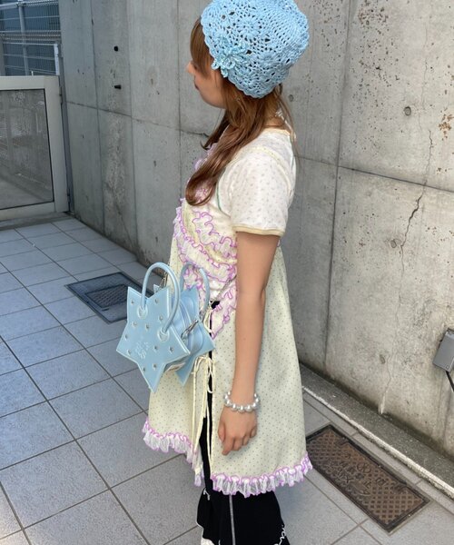 HELLO.SANFRANCISCO(ハローサンフランシスコ)の「【HELLO.SANFRANCISCO】ドット柄レースキャミチュニック(キャミソール・レディース・イエロー/ブルー・ONE SIZE)」の20枚目の写真