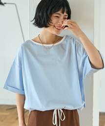 ワイド ドロスト ボーダーTシャツ