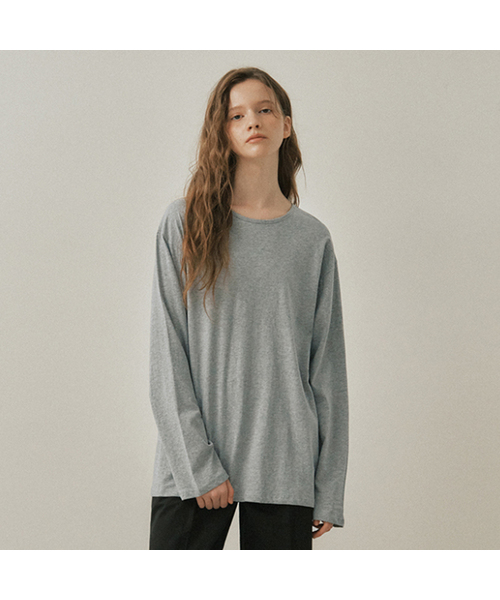 WEDNESDAYOASISFORWOMEN(ウェンズデー オアシス フォー ウーマン)の「W/レイヤードソフトタッチTシャツ_6COLOR(W25-TP36)(Tシャツ/カットソー・レディース・ブルー/Mustard/ホワイト/グレー/レッド/ブラック・SMALL/MEDIUM)」の3枚目の写真