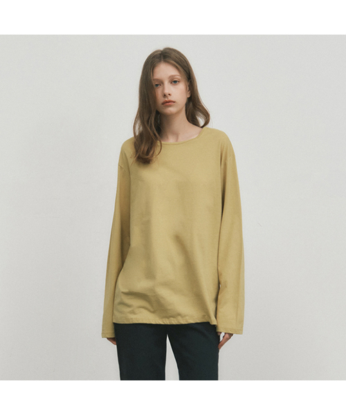 WEDNESDAYOASISFORWOMEN(ウェンズデー オアシス フォー ウーマン)の「W/レイヤードソフトタッチTシャツ_6COLOR(W25-TP36)(Tシャツ/カットソー・レディース・ブルー/Mustard/ホワイト/グレー/レッド/ブラック・SMALL/MEDIUM)」の5枚目の写真