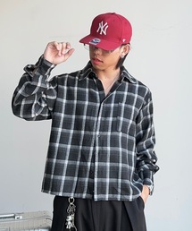 MandO（エムオー）（エムオー）の「【ユニセックス】アソートルーズフィットシャツ/無地&チェック&ストライプ/ショート丈（シャツ/ブラウス）」