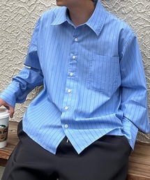 MandO（エムオー）（エムオー）の「【ユニセックス】アソートルーズフィットシャツ/無地&チェック&ストライプ/ショート丈（シャツ/ブラウス）」