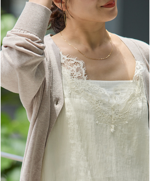JOURNAL STANDARD(ジャーナルスタンダード)の「《追加7》フィブリルリヨセルキャミ(キャミソール・レディース・ブラウン/アイボリー・FREE)」の10枚目の写真
