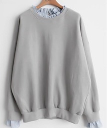 BACKYARD FAMILY（バックヤードファミリー）の「トップス レイヤード風 重ね着風 長袖（Tシャツ/カットソー）」