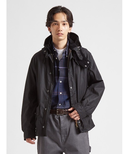 Barbour(バブアー)の「【Ursula/ウルスラ】ワックス ジャケット(ブルゾン・メンズ・ブラック/ベージュ・44/42/40/38/36/34)」の2枚目の写真