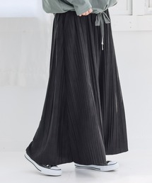 フェイクスエードプリーツガウチョパンツ