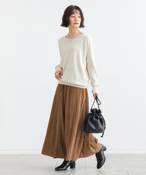 n'OrLABEL(ノアールレーベル)の「フェイクスエードプリーツガウチョパンツ(その他パンツ・レディース・キャメル/ボルドー/ブラック・FREE)」の7枚目の写真