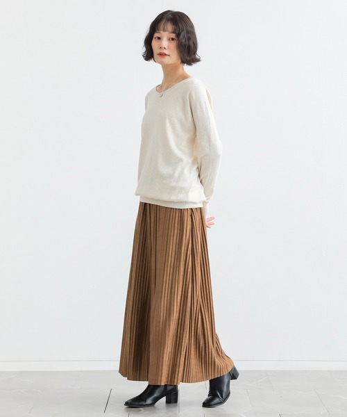 n'OrLABEL(ノアールレーベル)の「フェイクスエードプリーツガウチョパンツ(その他パンツ・レディース・キャメル/ボルドー/ブラック・FREE)」の9枚目の写真