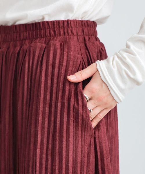 n'OrLABEL(ノアールレーベル)の「フェイクスエードプリーツガウチョパンツ(その他パンツ・レディース・キャメル/ボルドー/ブラック・FREE)」の20枚目の写真
