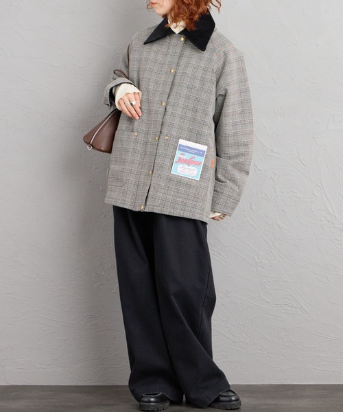 別注 鋪棉 條紋工裝外套