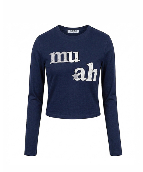 muahmuah（ムーアムーア）の「ドットスターパッチ 長袖Tシャツ [ネイビー]（Tシャツ/カットソー・レディース・その他・FREE）」の7枚目の写真