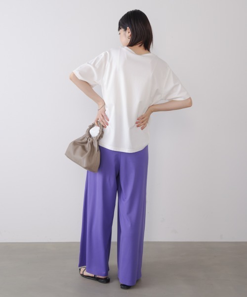 Bou Jeloud(ブージュルード)の「【接触冷感/UVカット/ウォッシャブル】クリアクールサイドラインパンツ(その他パンツ・レディース・ブラック/オレンジ/パープル・FREE)」の21枚目の写真