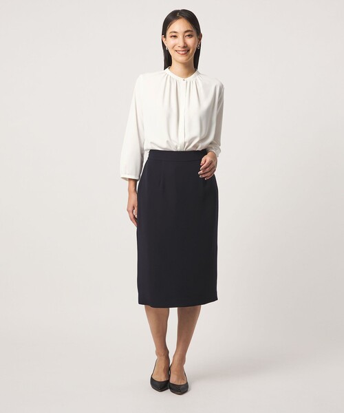 A DAY IN THE LIFE UNITED ARROWS(アデイインザライフユナイテッドアローズ)の「ギャザー メタルボタンブラウス 8分袖 <A DAY IN THE LIFE>(シャツ/ブラウス・レディース・グレー系/ホワイト/ライム・FREE)」の7枚目の写真