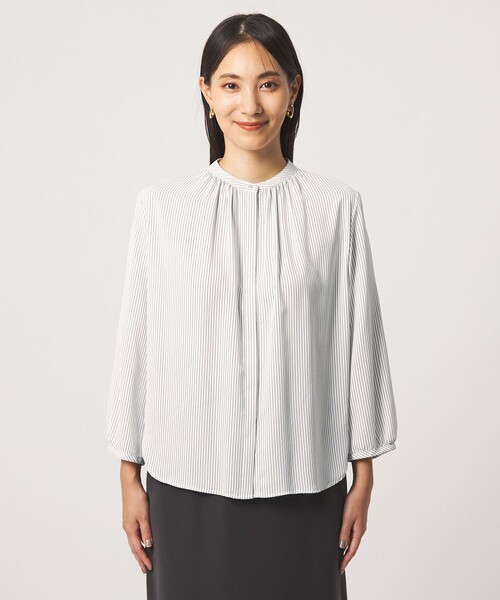 A DAY IN THE LIFE UNITED ARROWS(アデイインザライフユナイテッドアローズ)の「ギャザー メタルボタンブラウス 8分袖 <A DAY IN THE LIFE>(シャツ/ブラウス・レディース・グレー系/ホワイト/ライム・FREE)」の11枚目の写真