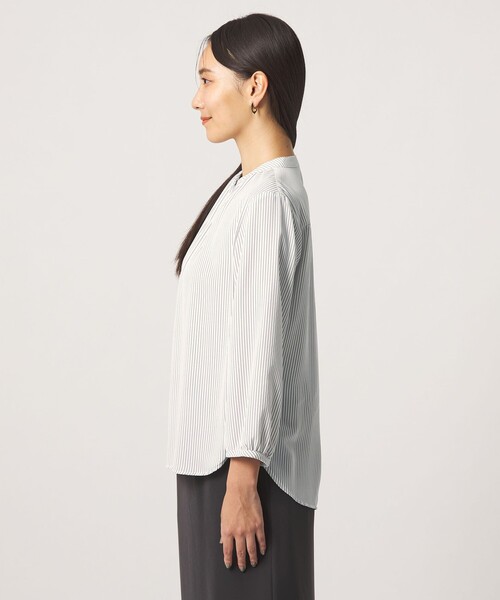A DAY IN THE LIFE UNITED ARROWS(アデイインザライフユナイテッドアローズ)の「ギャザー メタルボタンブラウス 8分袖 <A DAY IN THE LIFE>(シャツ/ブラウス・レディース・グレー系/ホワイト/ライム・FREE)」の12枚目の写真