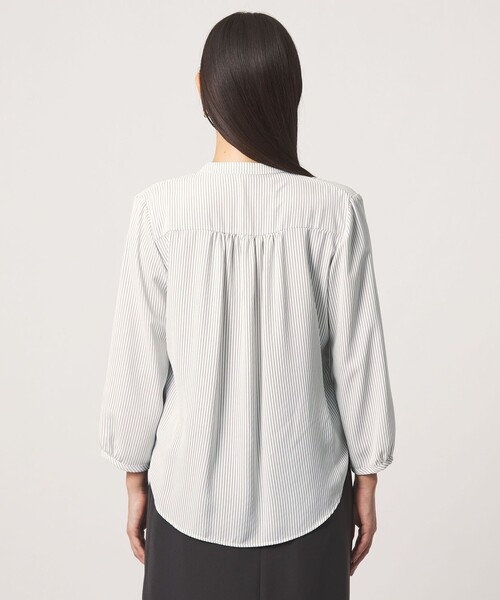 A DAY IN THE LIFE UNITED ARROWS(アデイインザライフユナイテッドアローズ)の「ギャザー メタルボタンブラウス 8分袖 <A DAY IN THE LIFE>(シャツ/ブラウス・レディース・グレー系/ホワイト/ライム・FREE)」の13枚目の写真