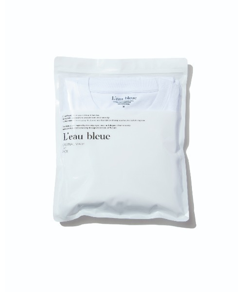 MOMENTUM(モメンタム)の「【L'eau bleue】COTTON SILKY TOUCH JERSEY BIG T-SHIRT 2-PACK(Tシャツ/カットソー・メンズ・ホワイト/ブラック・MEDIUM/LARGE)」の4枚目の写真