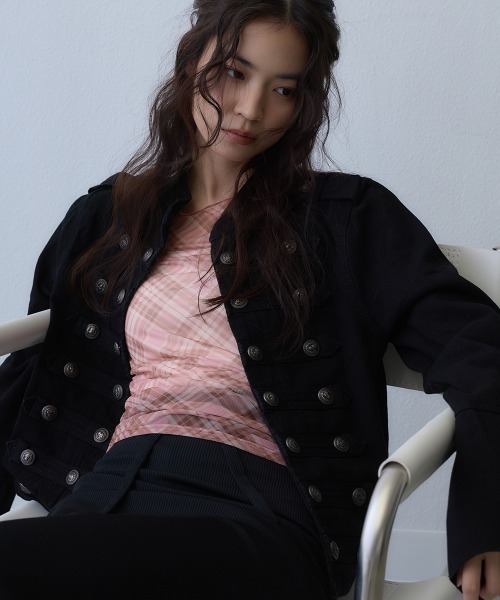 Clum(クルム)の「metal button napoleon jacket / メタルボタンナポレオンジャケット(その他アウター・レディース・ブラック・MEDIUM/LARGE/SMALL)」の16枚目の写真