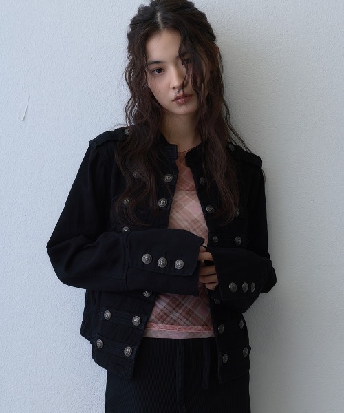 Clum(クルム)の「metal button napoleon jacket / メタルボタンナポレオンジャケット(その他アウター・レディース・ブラック・MEDIUM/LARGE/SMALL)」の17枚目の写真