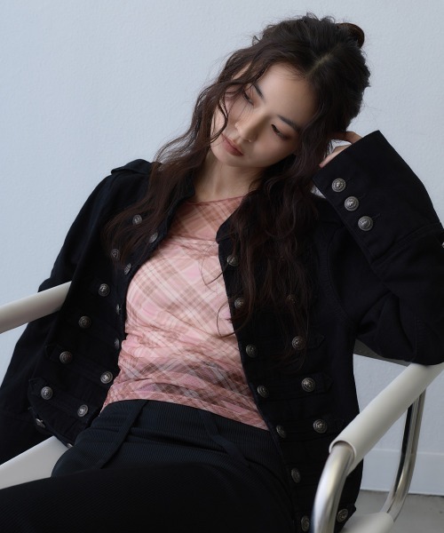 Clum(クルム)の「metal button napoleon jacket / メタルボタンナポレオンジャケット(その他アウター・レディース・ブラック・MEDIUM/LARGE/SMALL)」の15枚目の写真