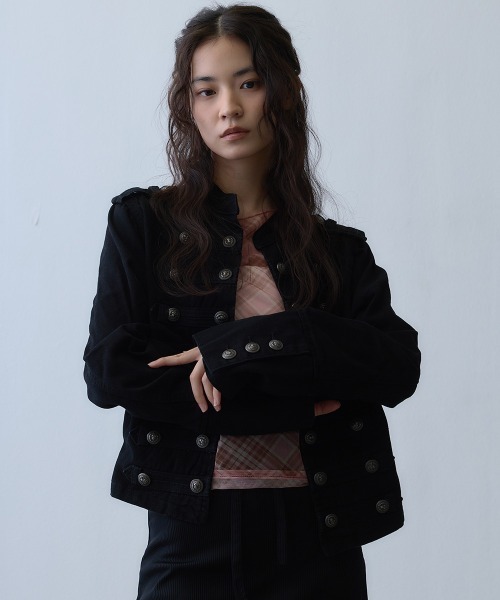 Clum(クルム)の「metal button napoleon jacket / メタルボタンナポレオンジャケット(その他アウター・レディース・ブラック・MEDIUM/LARGE/SMALL)」の11枚目の写真