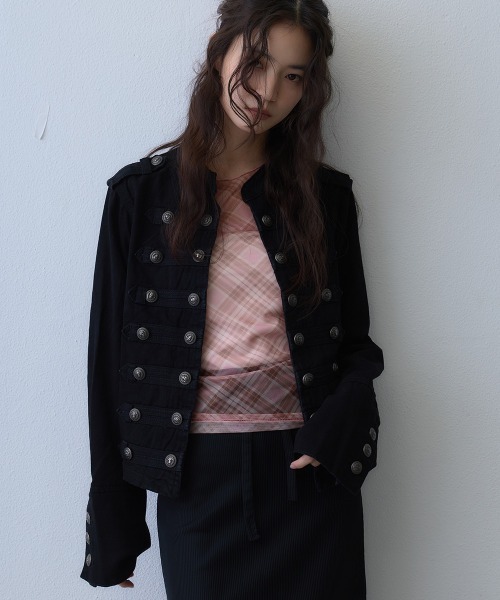 Clum(クルム)の「metal button napoleon jacket / メタルボタンナポレオンジャケット(その他アウター・レディース・ブラック・MEDIUM/LARGE/SMALL)」の9枚目の写真