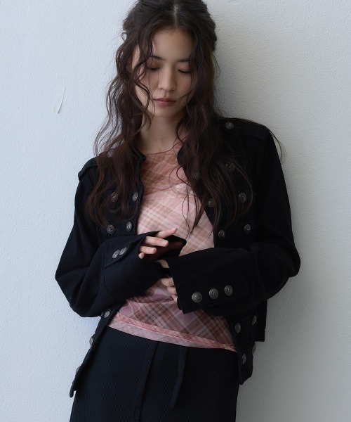 Clum(クルム)の「metal button napoleon jacket / メタルボタンナポレオンジャケット(その他アウター・レディース・ブラック・MEDIUM/LARGE/SMALL)」の7枚目の写真