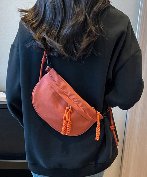 SETUP7(セットアップセブン)の「【SETUP7】ミニショルダーバッグ ボディバッグ SCCH(ショルダーバッグ・レディース・ベージュ/オレンジ/ブラック・FREE)」の3枚目の写真