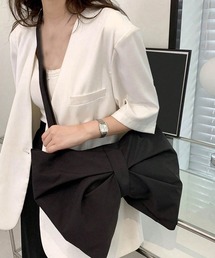 2WAY リボン 大容量 ショルダーバッグ