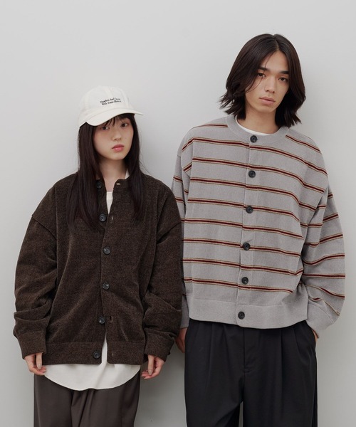 LOWRYS FARM(ローリーズファーム)の「【LFM(U)】モールニットクルーカーディガン 1072750(カーディガン/ボレロ・メンズ・ブラウン/マスタード/その他・MEDIUM/LARGE)」の6枚目の写真
