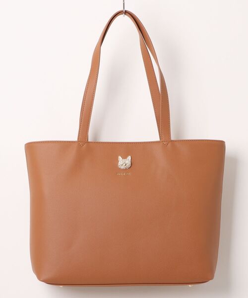 PAUL & JOE ACCESSOIRES(ポールアンドジョーアクセソワ)の「【PAUL & JOE ACCESSOIRES /ポール アンド ジョー アクセソワ 】 CAT BIJOU トートバッグ A4サイズ対応(トートバッグ・レディース・キャメル/ブラック/ピンク・FREE)」の2枚目の写真
