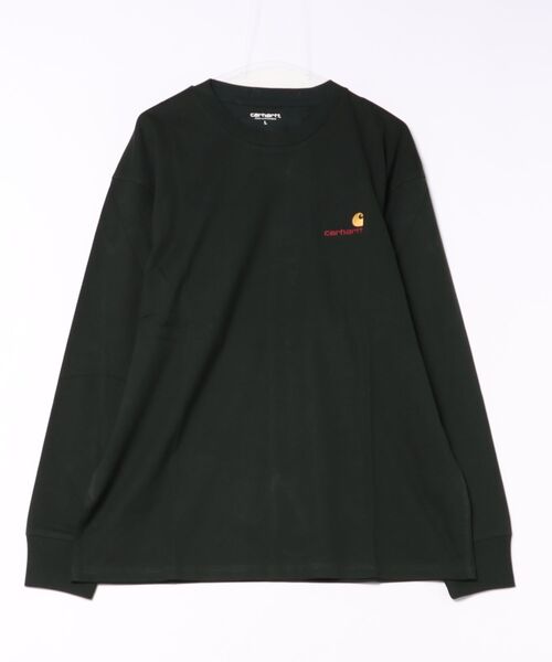 Carhartt（カーハート）の「Carhartt/カーハート L/S AMERICANSCRIPTT-SHIRT ロンT I029955-26FW（Tシャツ/カットソー・メンズ・ダークグレー/ホワイト/ブラック・S/L/M）」の3枚目の写真