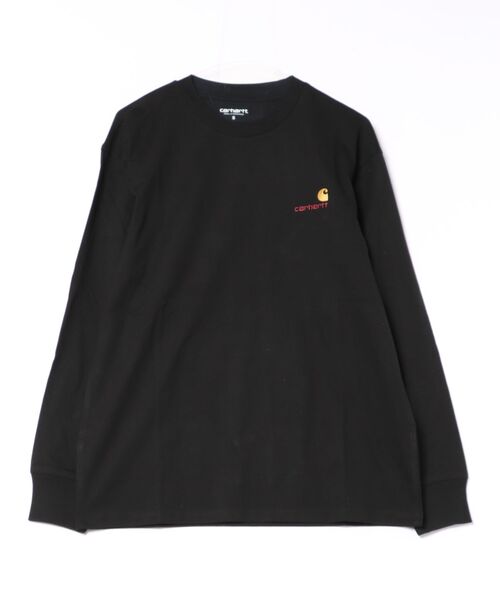 Carhartt（カーハート）の「Carhartt/カーハート L/S AMERICANSCRIPTT-SHIRT ロンT I029955-26FW（Tシャツ/カットソー・メンズ・ダークグレー/ホワイト/ブラック・S/L/M）」の2枚目の写真